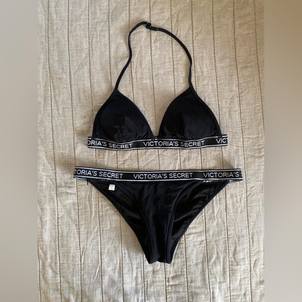 Victoria's Secret - Black Triangle Bikini Set, Size S